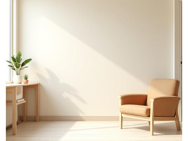 Consultório médico com móveis claros e linhas suaves, poltrona confortável e recepção acolhedora, com foco em higiene e bem-estar